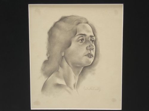 Portada del libro de Retrato femenino. Dibujo original de Joan Soler y Puig