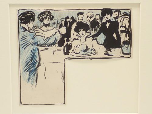 Portada del libro de 4 dibujos originales con escenas de la vida nocturna parisina de 1900