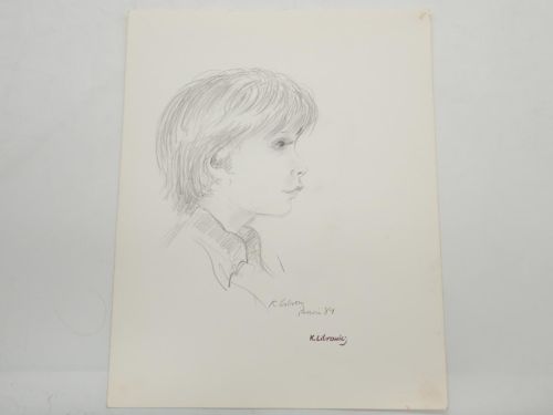 Portada del libro de Retrato de niño  [DIBUJO ORIGINAL DE KATHERINE LIBROWICZ]