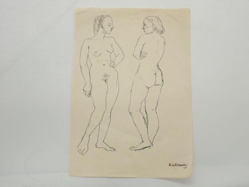 Portada del libro de Doble desnudo femenino [DIBUJO ORIGINAL DE KATHERINE LIBROWICZ]